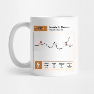 Madeira Island PR7 LEVADA DO MOINHO trail map Mug